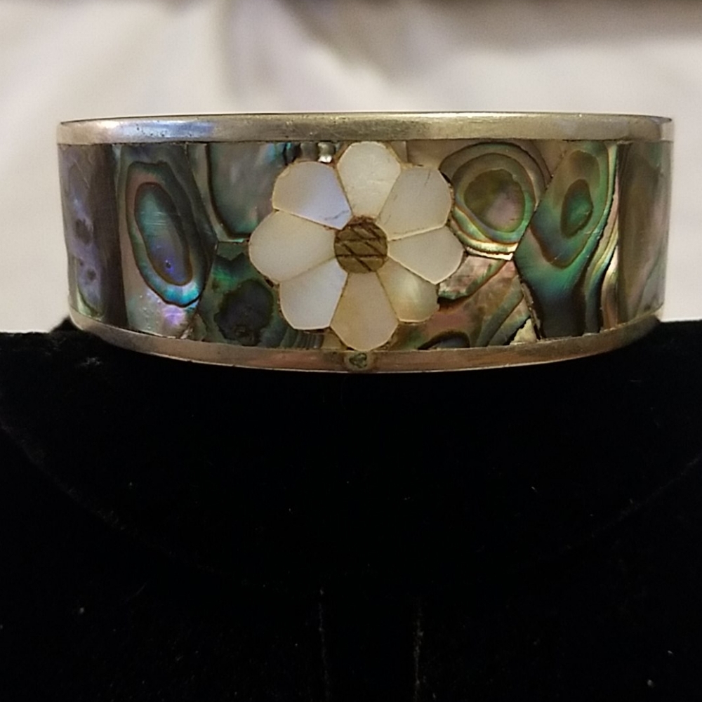 Sterling Silver and Shell Bracelet